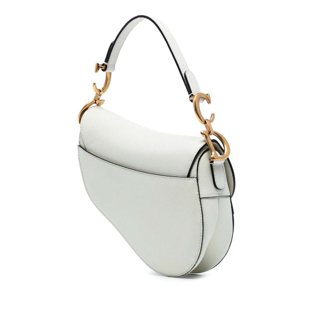 Dior Mini Grained Calfskin Saddle Bag - Back view