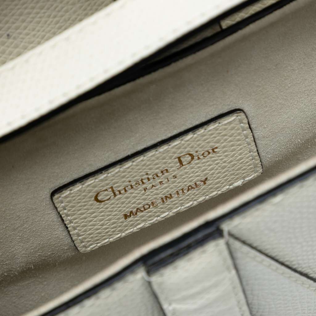 Dior Mini Grained Calfskin Saddle Bag - Side view