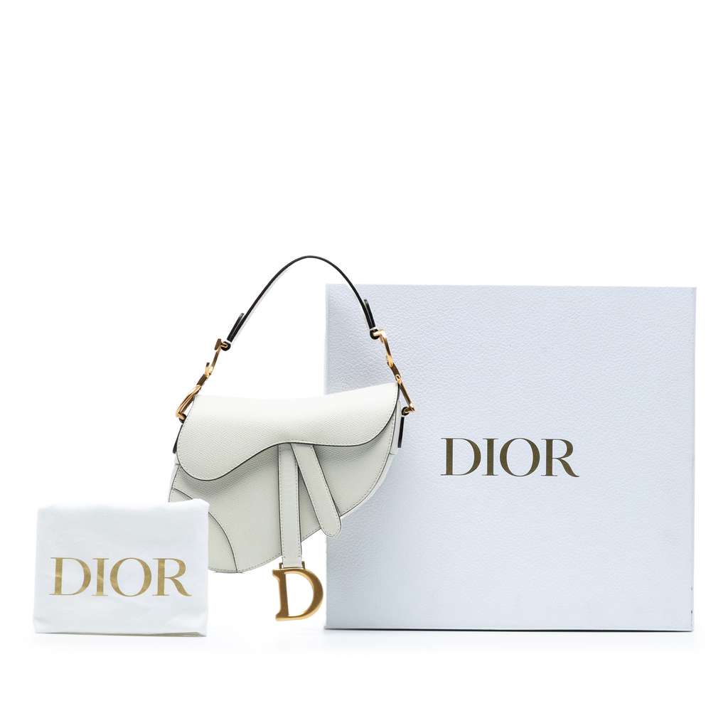 Dior Mini Grained Calfskin Saddle Bag - Image 10