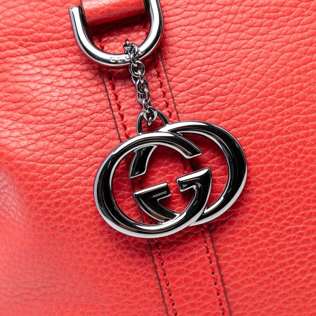 Gucci Leather GG Charm Dome Satchel - Side view