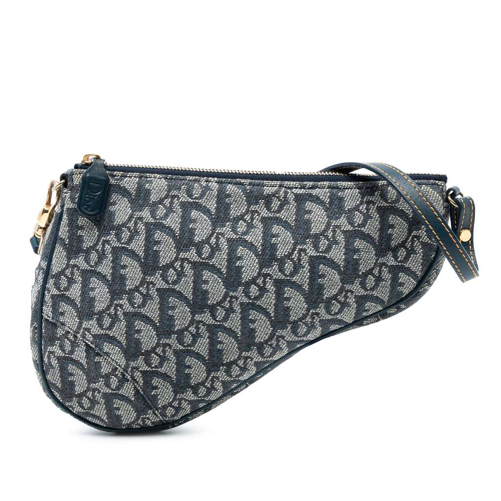 Dior Mini Diorissimo Canvas Saddle Pochette