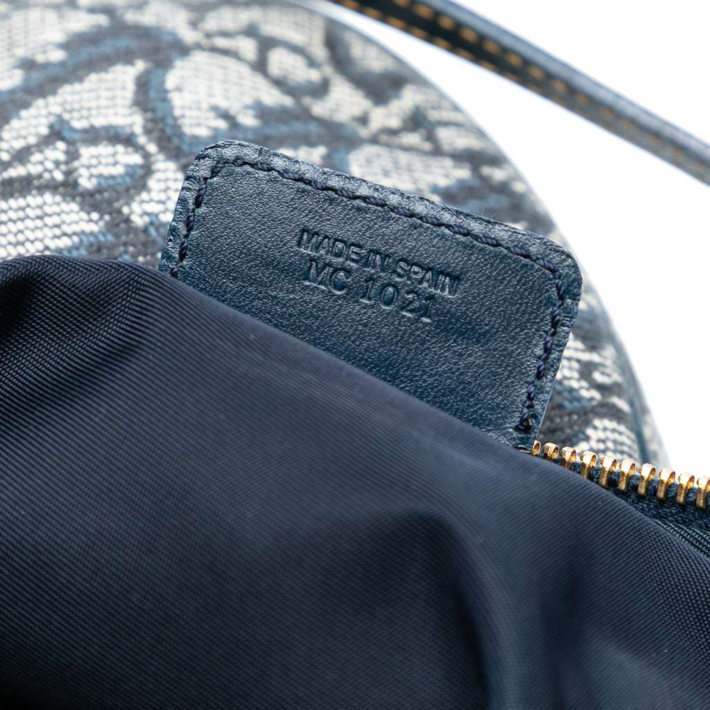 Dior Mini Diorissimo Canvas Saddle Pochette - Side view