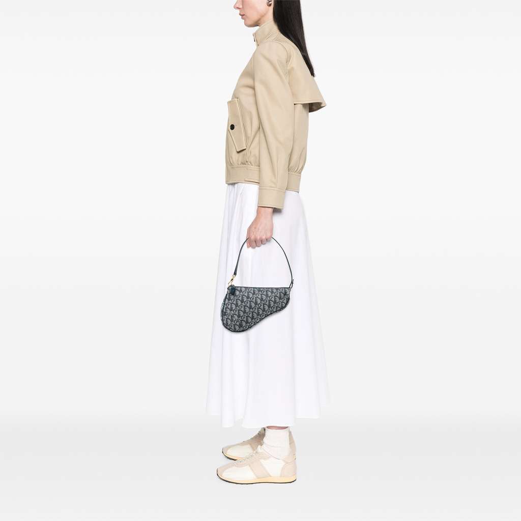 Dior Mini Diorissimo Canvas Saddle Pochette - Detail 2