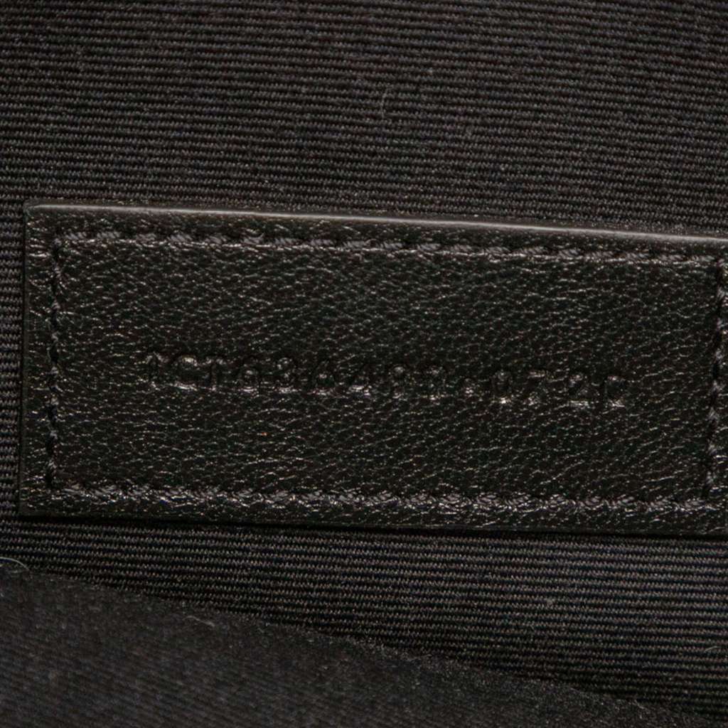 Saint Laurent Croc Embossed Leather Tiny Monogram Zipped Tablet Holder - Detail 1