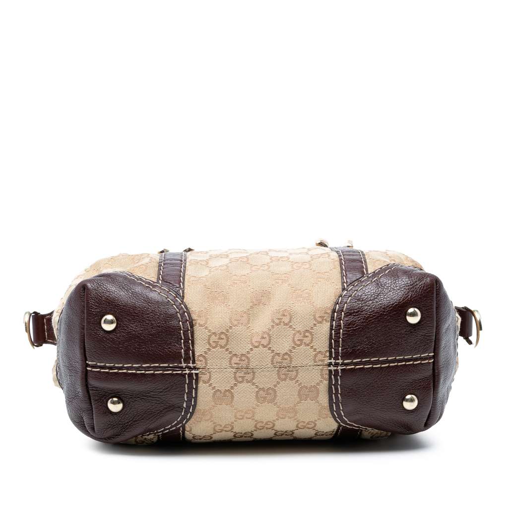 Gucci GG Canvas Horsebit Nail Boston Bag - Image 6