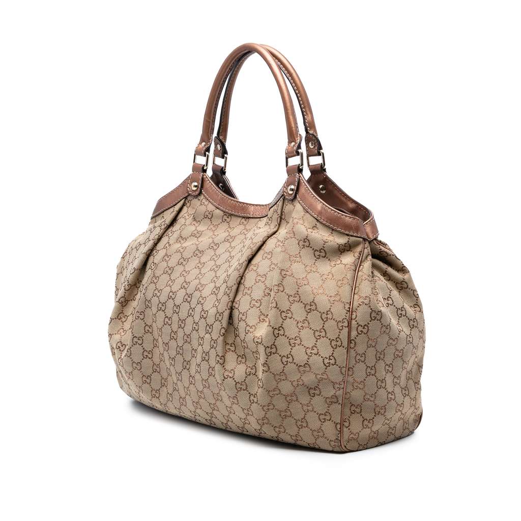 Gucci Large GG Canvas Sukey Tote - Back view