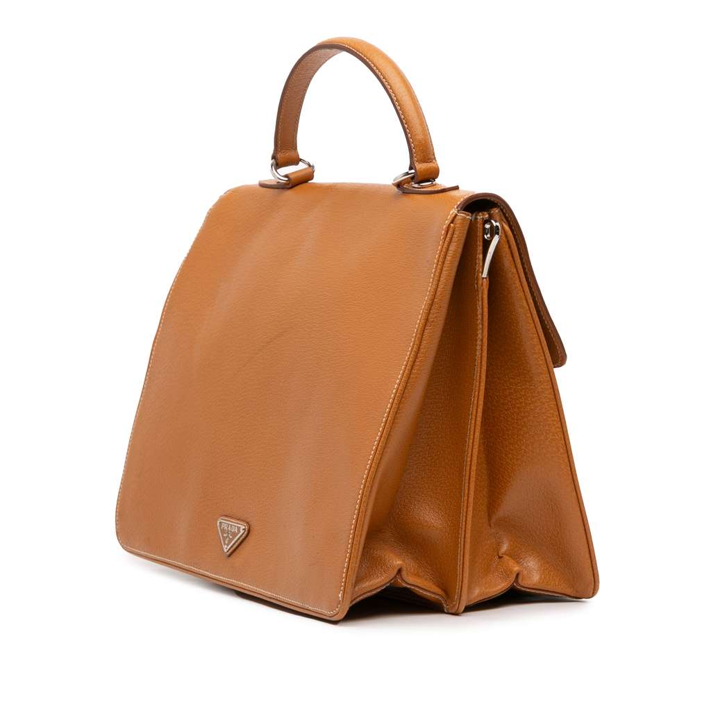 Prada Cinghiale Pattina Lock Top Handle Bag - 2