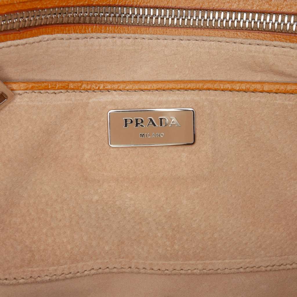 Prada Cinghiale Pattina Lock Top Handle Bag - 5