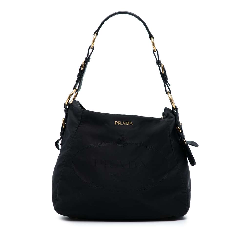 Prada Tessuto Logo Shoulder Bag - Back view