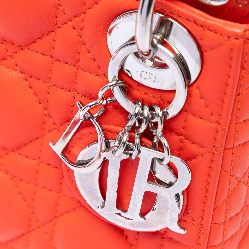 Dior Mini Lambskin Cannage Lady Dior - Side view