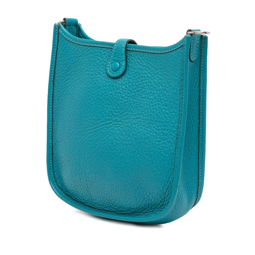 Hermès Clemence Evelyne TPM Blue Leather Very good - Back View