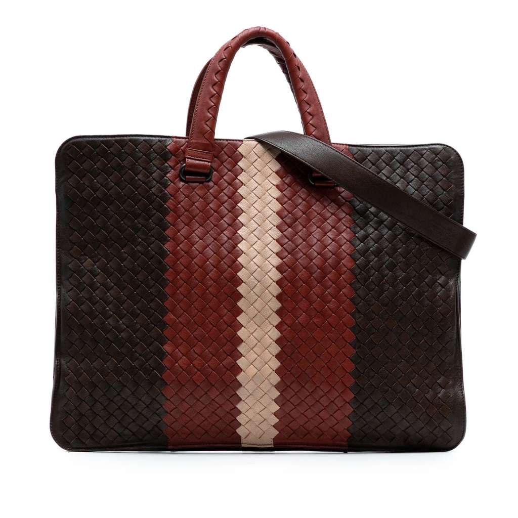 Bottega Veneta Nappa Intrecciato Club Fume Briefcase