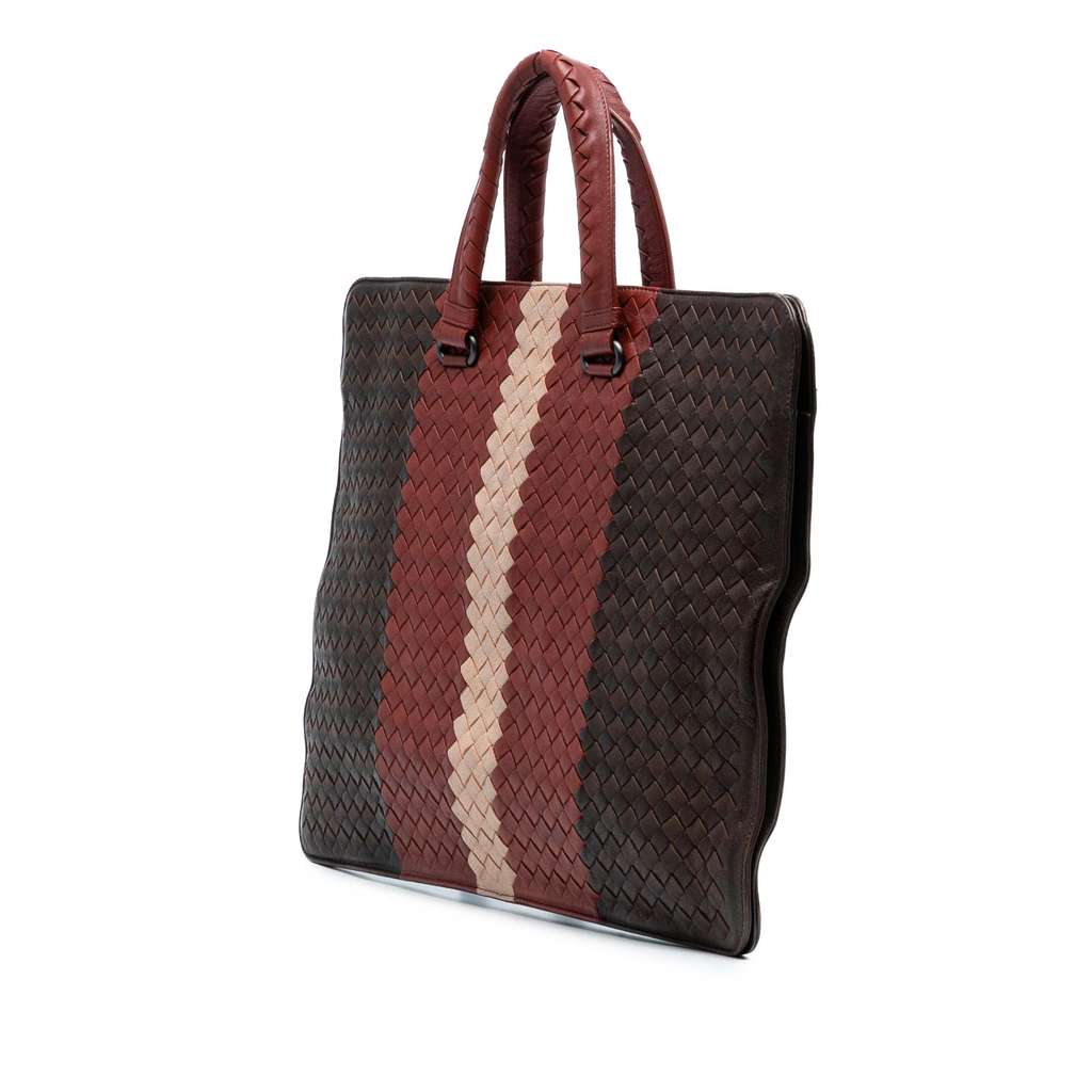 Bottega Veneta Nappa Intrecciato Club Fume Briefcase - Back view