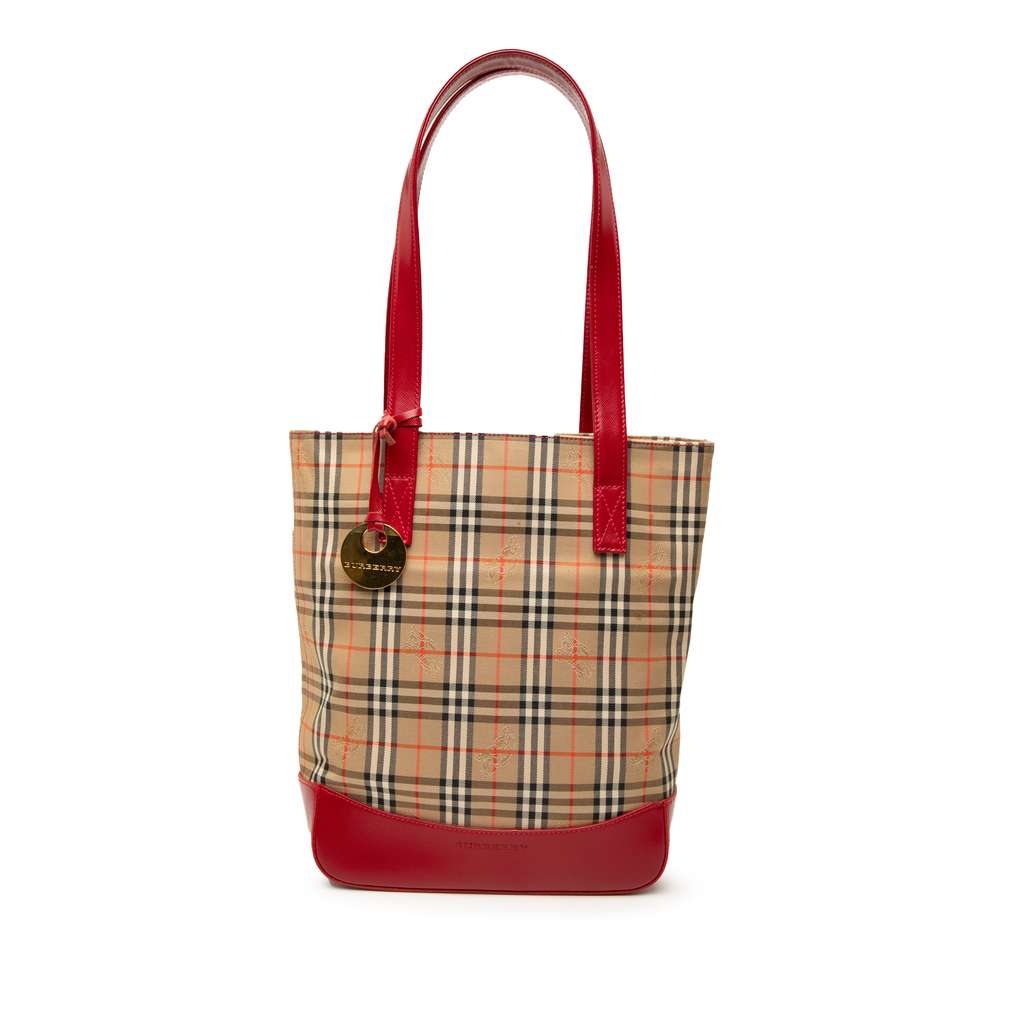 Burberry Haymarket Check Canvas Tote