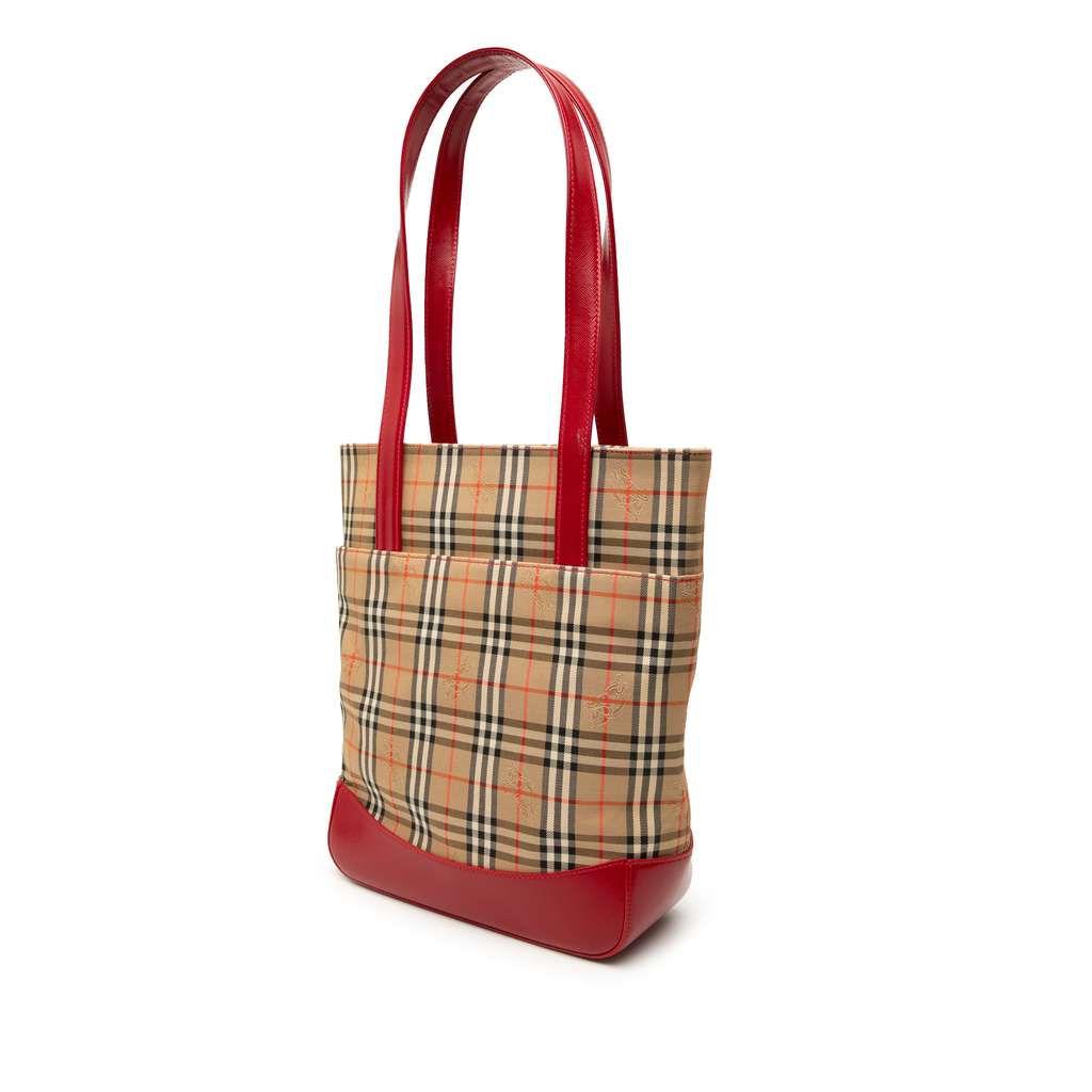 Burberry Haymarket Check Canvas Tote - Back view
