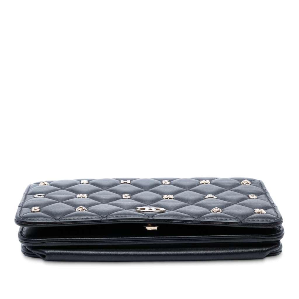 Chanel CC Quilted Lambskin Lucky Charms Wallet On Chain - Image 6