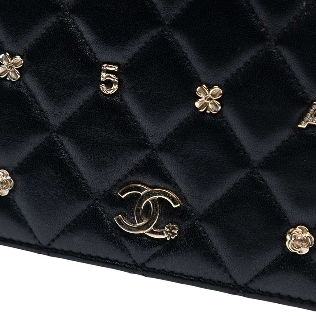 Chanel CC Quilted Lambskin Lucky Charms Wallet On Chain - Detail 1