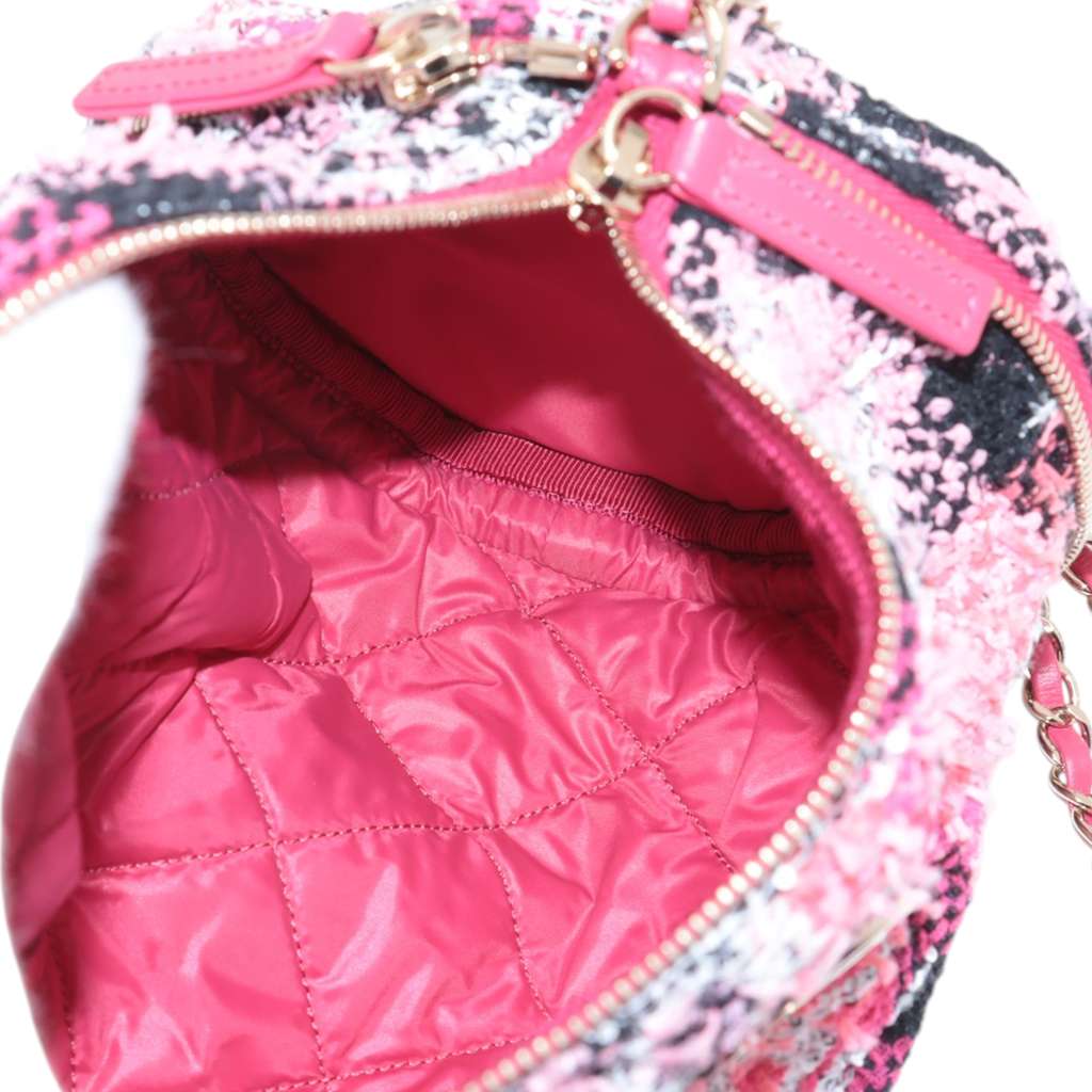 Chanel Tweed Coco Beach Convertible Bowling Bag - 3