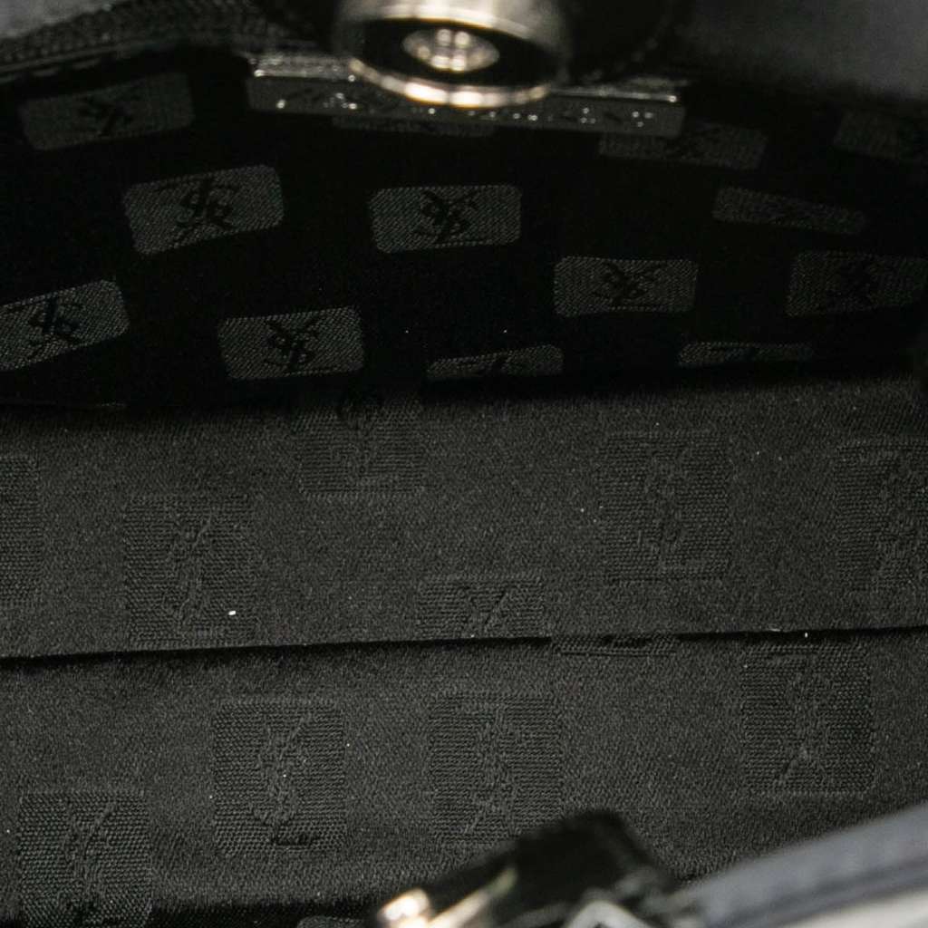 Saint Laurent Satin Monogram Handbag - 4