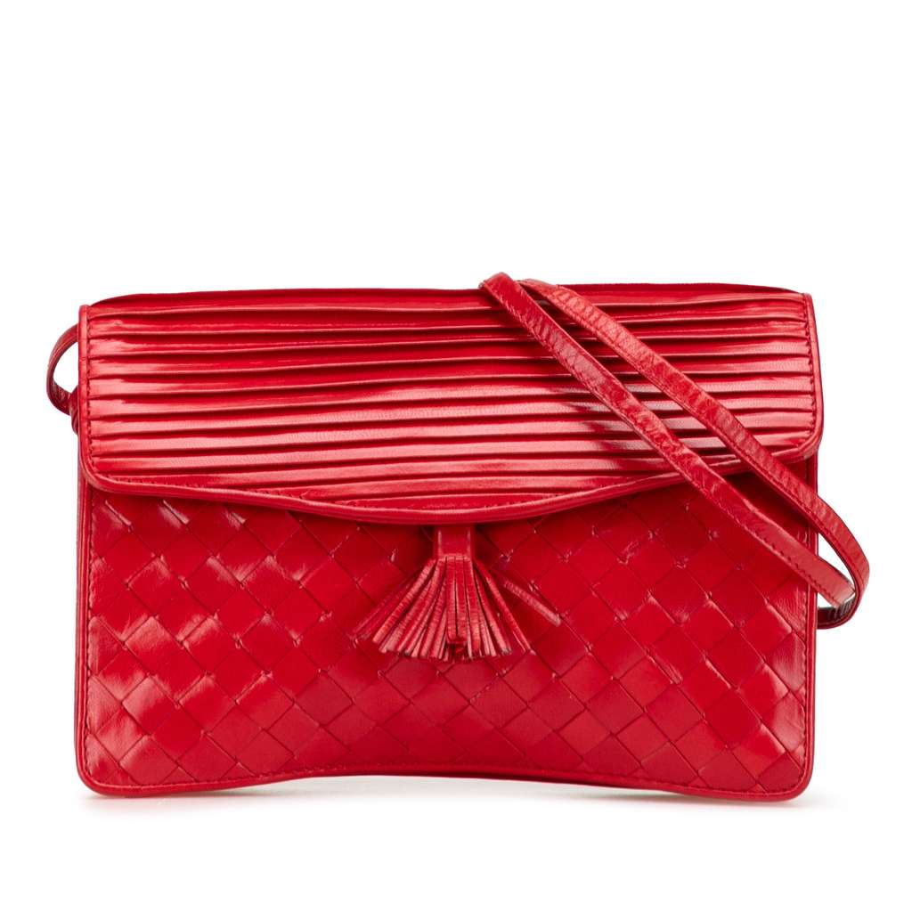 Bottega Veneta Nappa Intrecciato Tassel Shoulder Bag