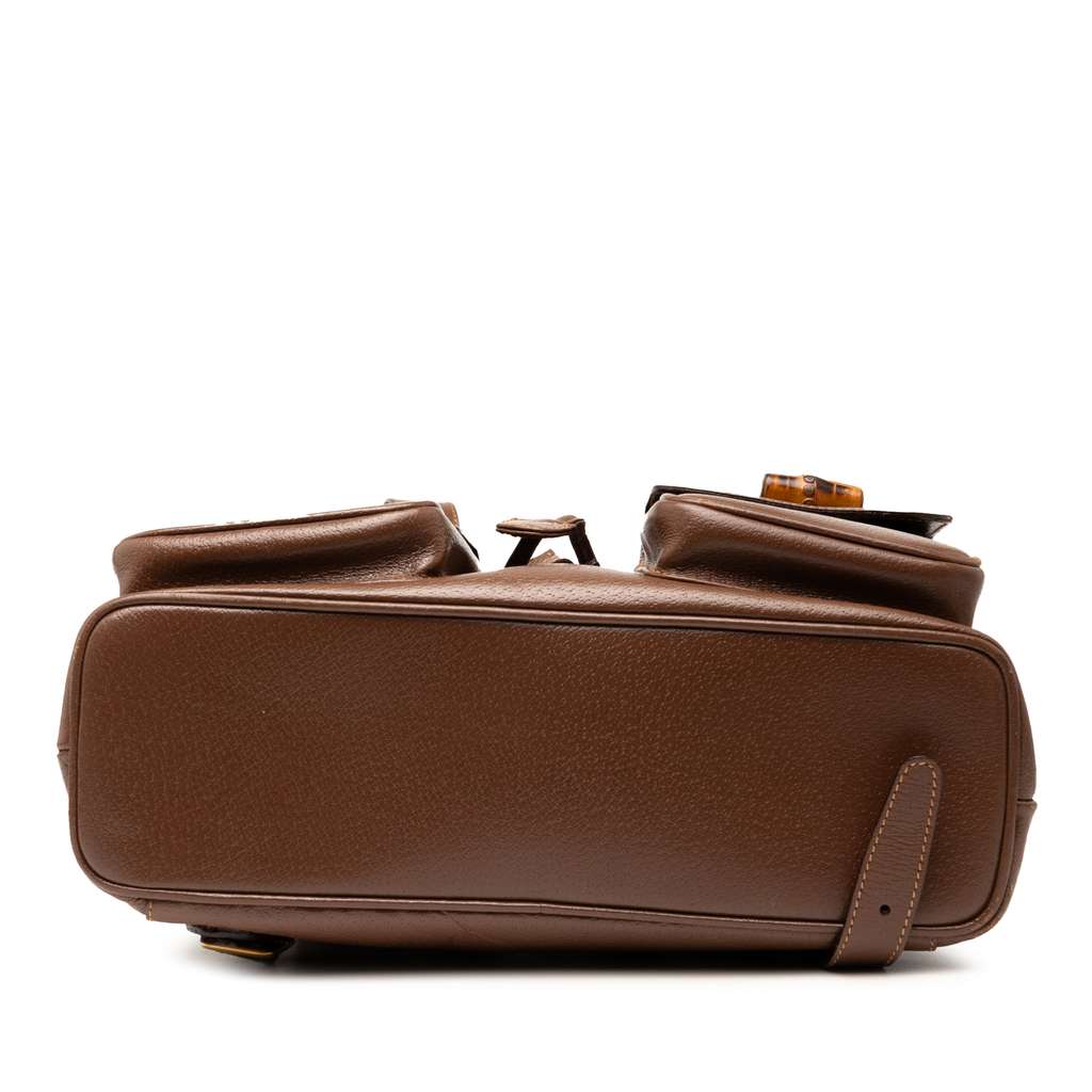 Gucci Calfskin Bamboo Drawstring Backpack - 3