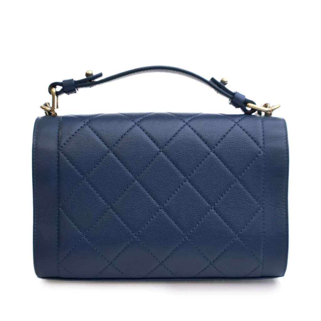 Chanel Small Quilted Grained Calfskin Label Click Flap - 4