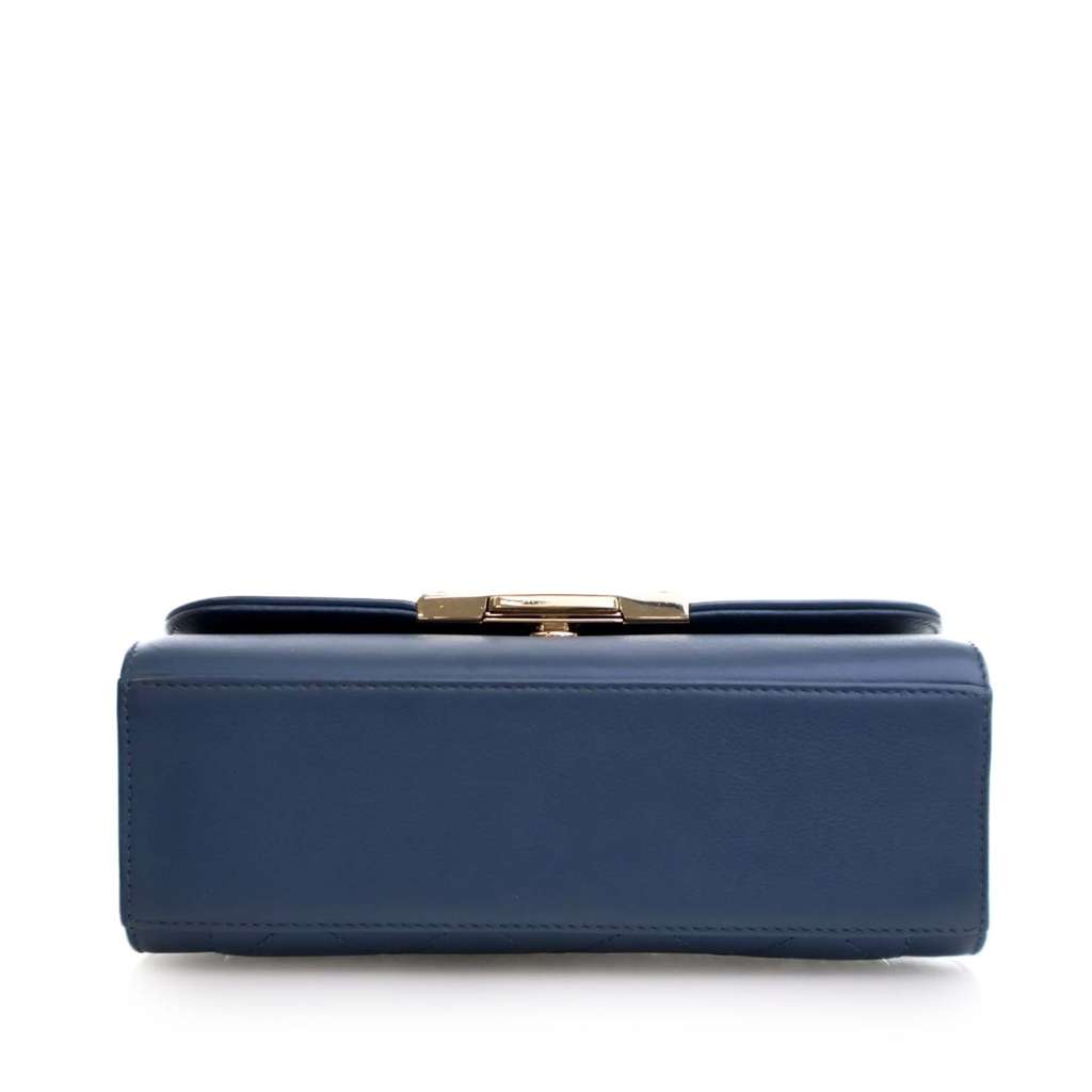 Chanel Small Quilted Grained Calfskin Label Click Flap - Side view