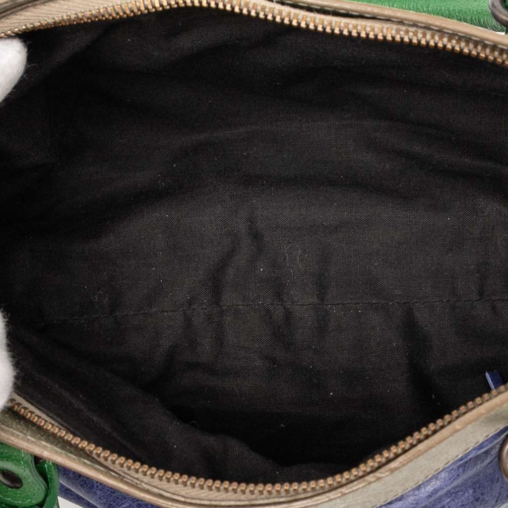 Balenciaga Lambskin Motocross Classic Multicolor First Satchel - 4