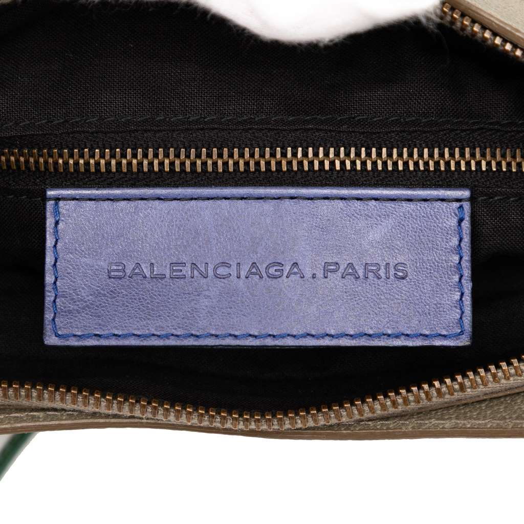 Balenciaga Lambskin Motocross Classic Multicolor First Satchel - 5