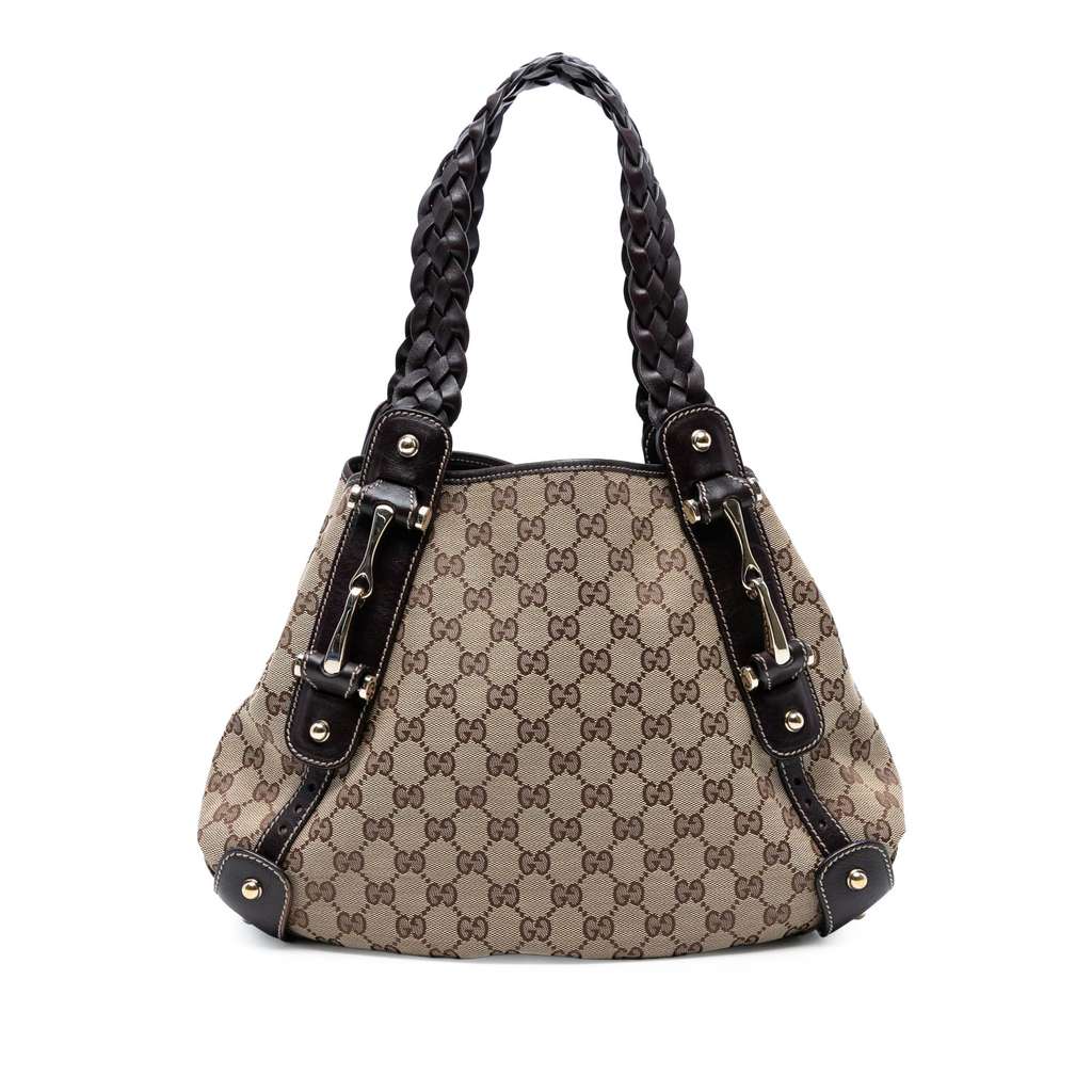 Gucci GG Canvas Horsebit Pelham Shoulder Bag