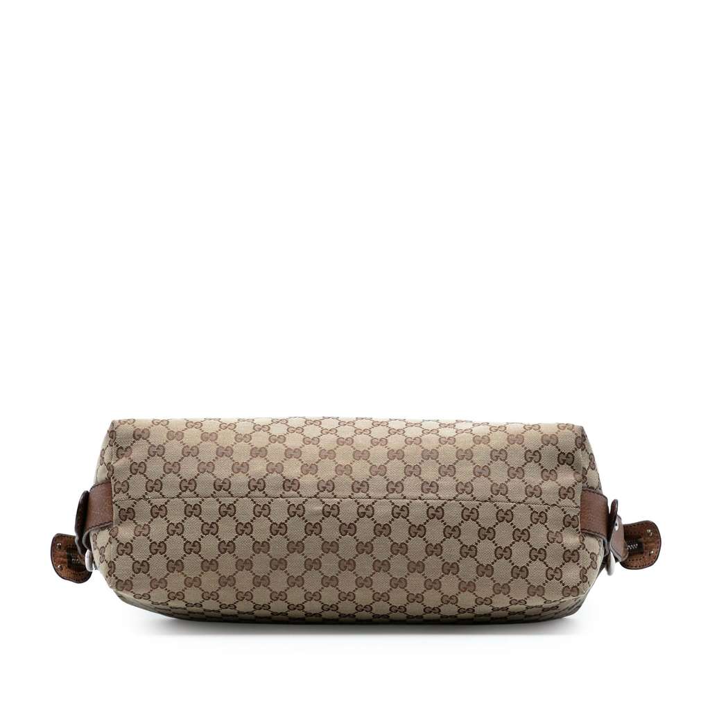 Gucci Medium GG Canvas Bamboo Bar Tote - Image 6