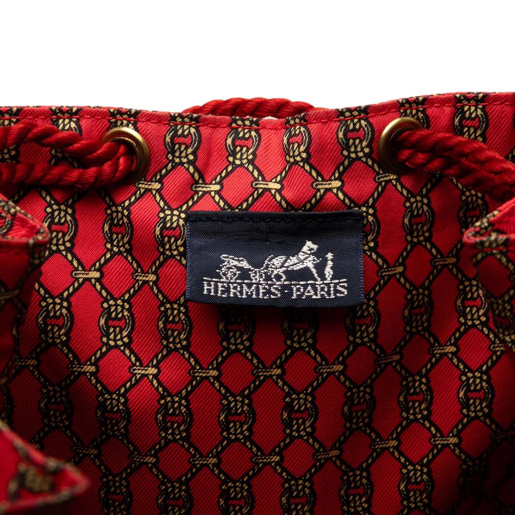 Hermès Printed Silk Bucket Bag - 5