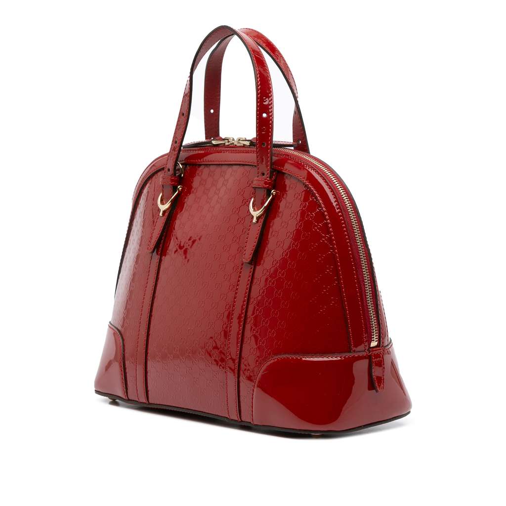 Gucci Medium Microguccissima Patent Nice Dome Satchel - Back view