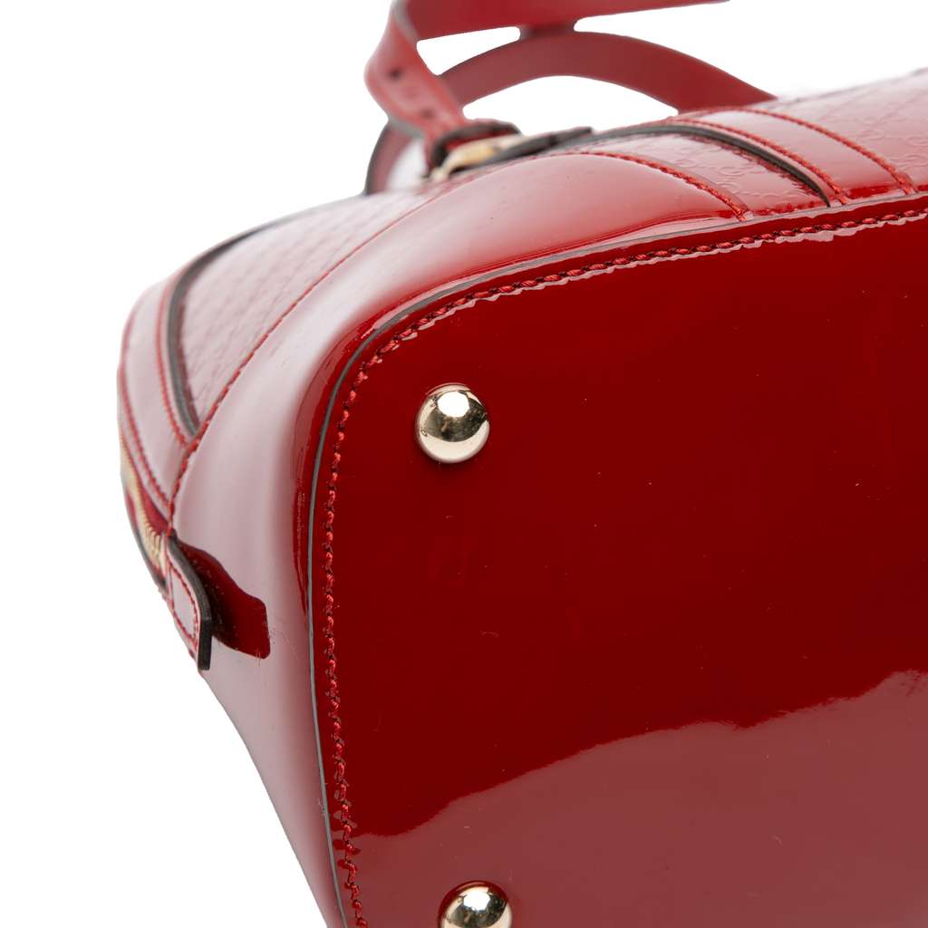 Gucci Medium Microguccissima Patent Nice Dome Satchel - Image 10