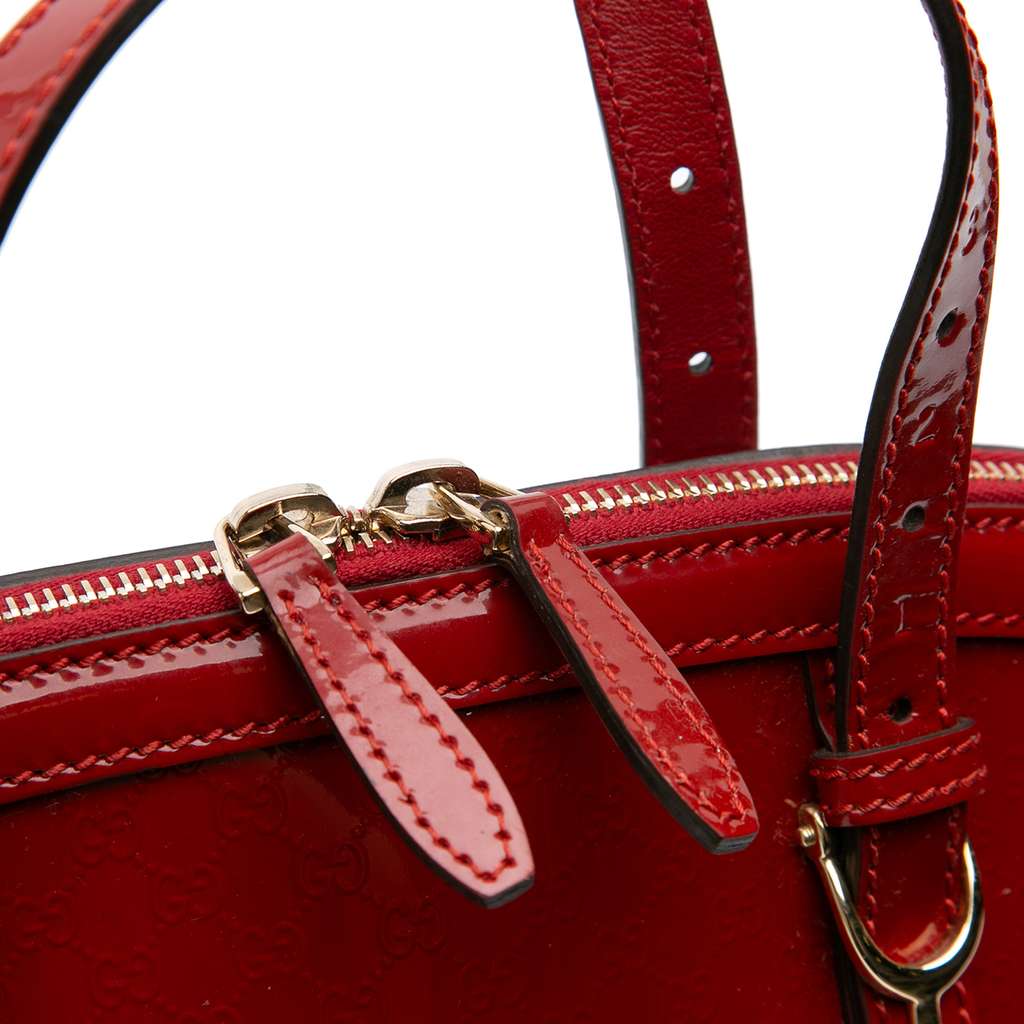 Gucci Medium Microguccissima Patent Nice Dome Satchel - Image 11