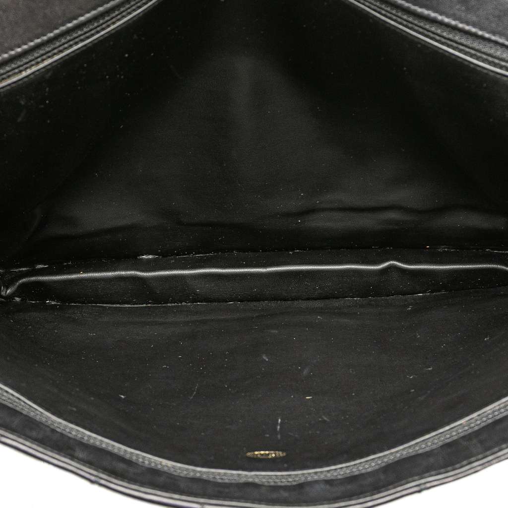 Chanel Jumbo XL Quilted Lambskin Clutch With Chain - 4