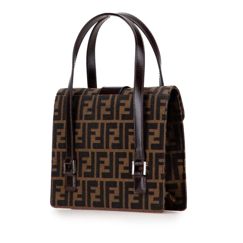 Fendi Zucca Canvas Handbag - Back view