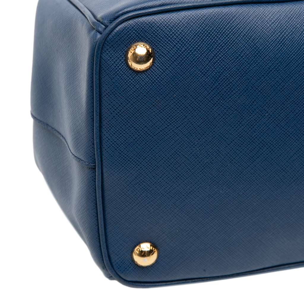 Prada Medium Bicolor Saffiano Lux Galleria Double Zip Satchel - Image 13