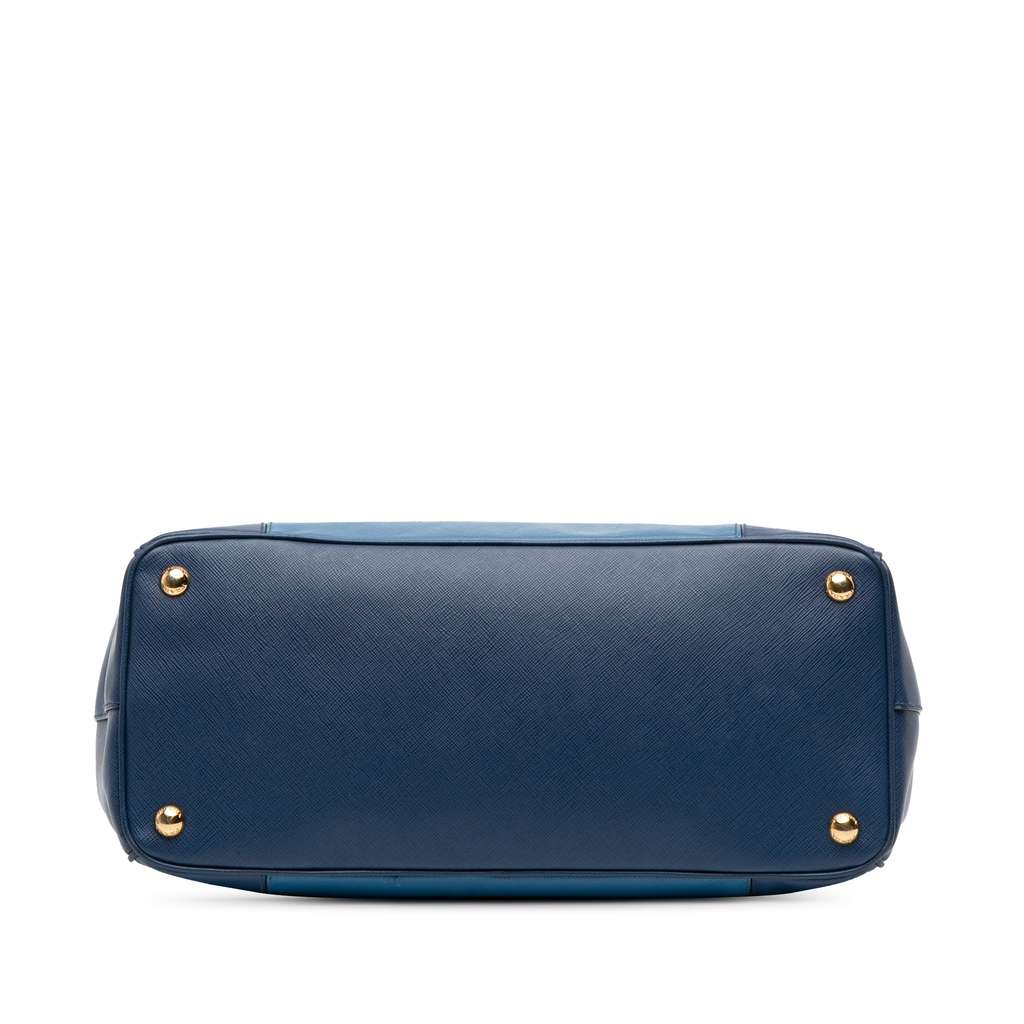 Prada Medium Bicolor Saffiano Lux Galleria Double Zip Satchel - Image 6
