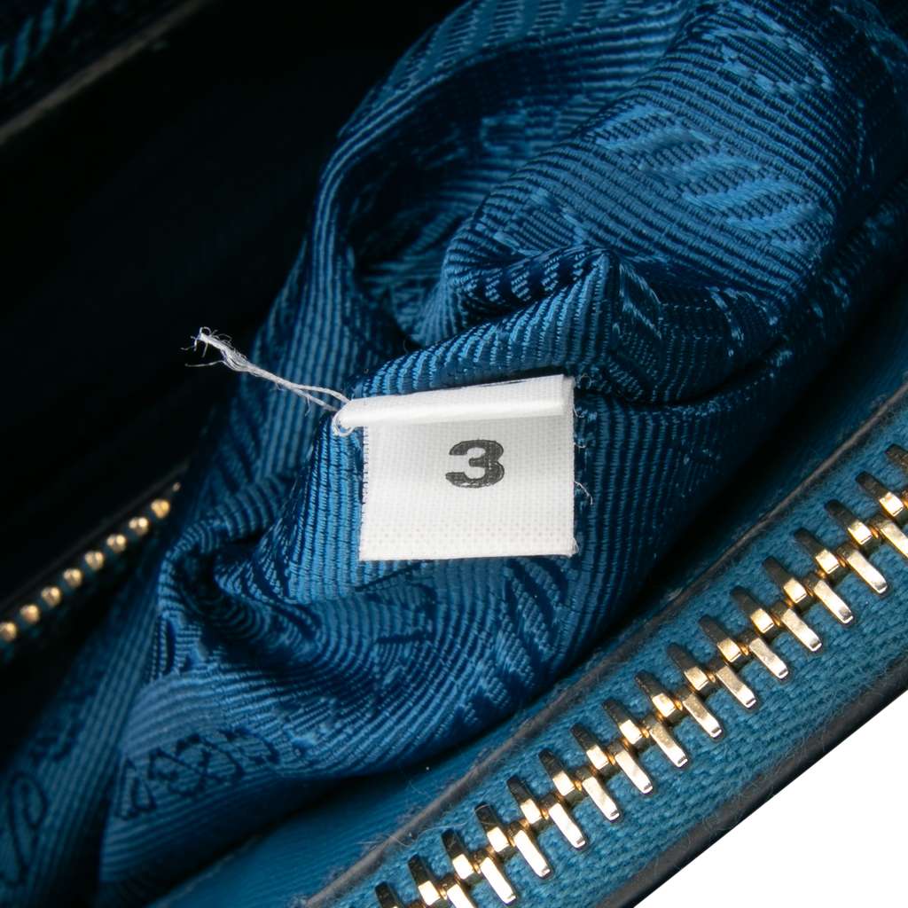 Prada Medium Bicolor Saffiano Lux Galleria Double Zip Satchel - Image 10