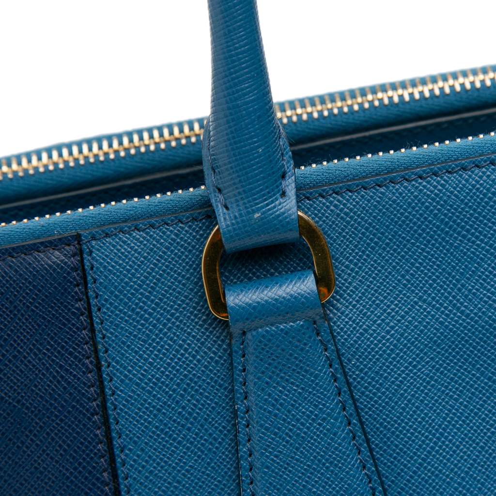 Prada Medium Bicolor Saffiano Lux Galleria Double Zip Satchel - Image 12