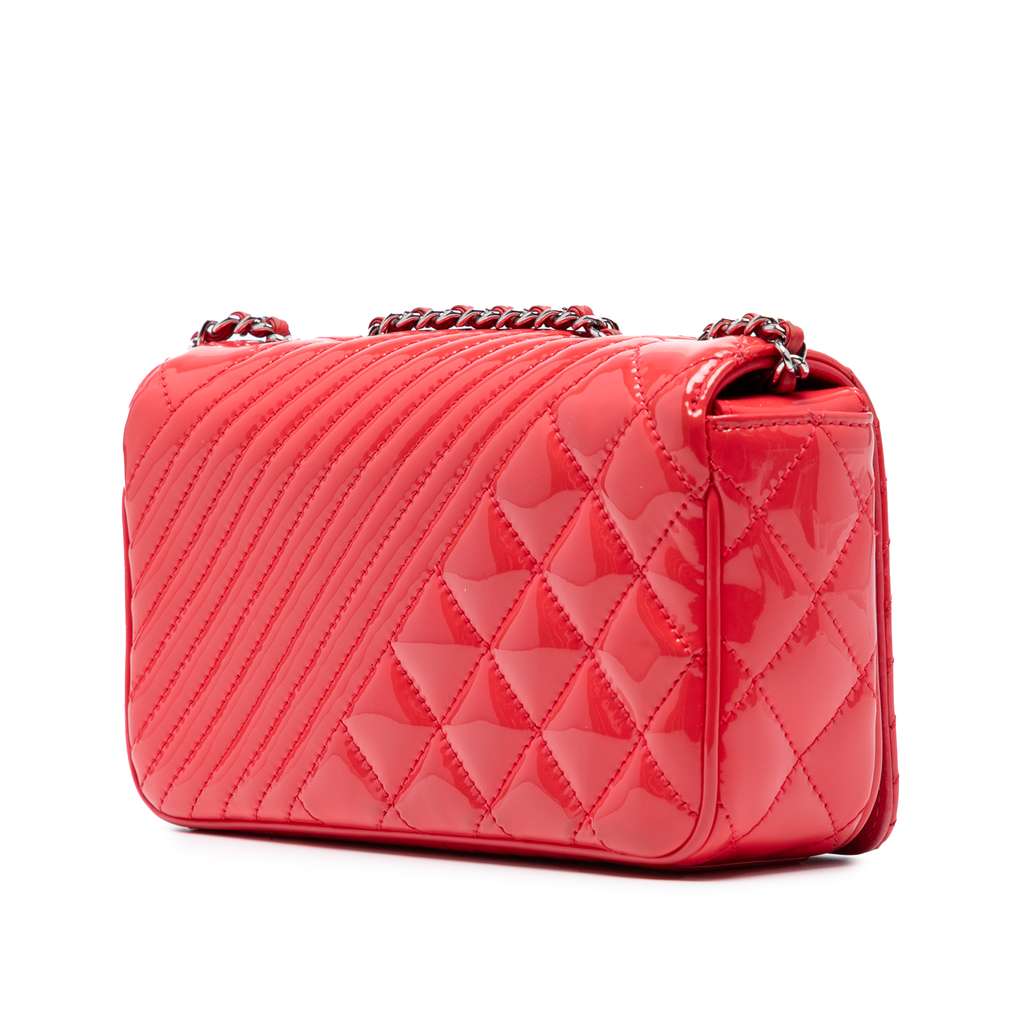 Chanel Small Patent Coco Boy Flap - Back view