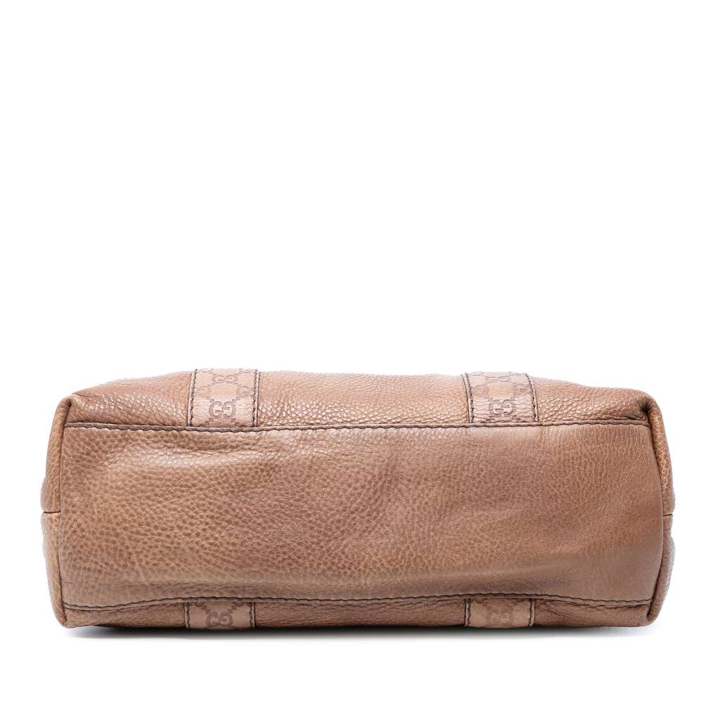 Gucci Guccissima Trimmed Leather Bamboo Libeccio Tote - Image 6