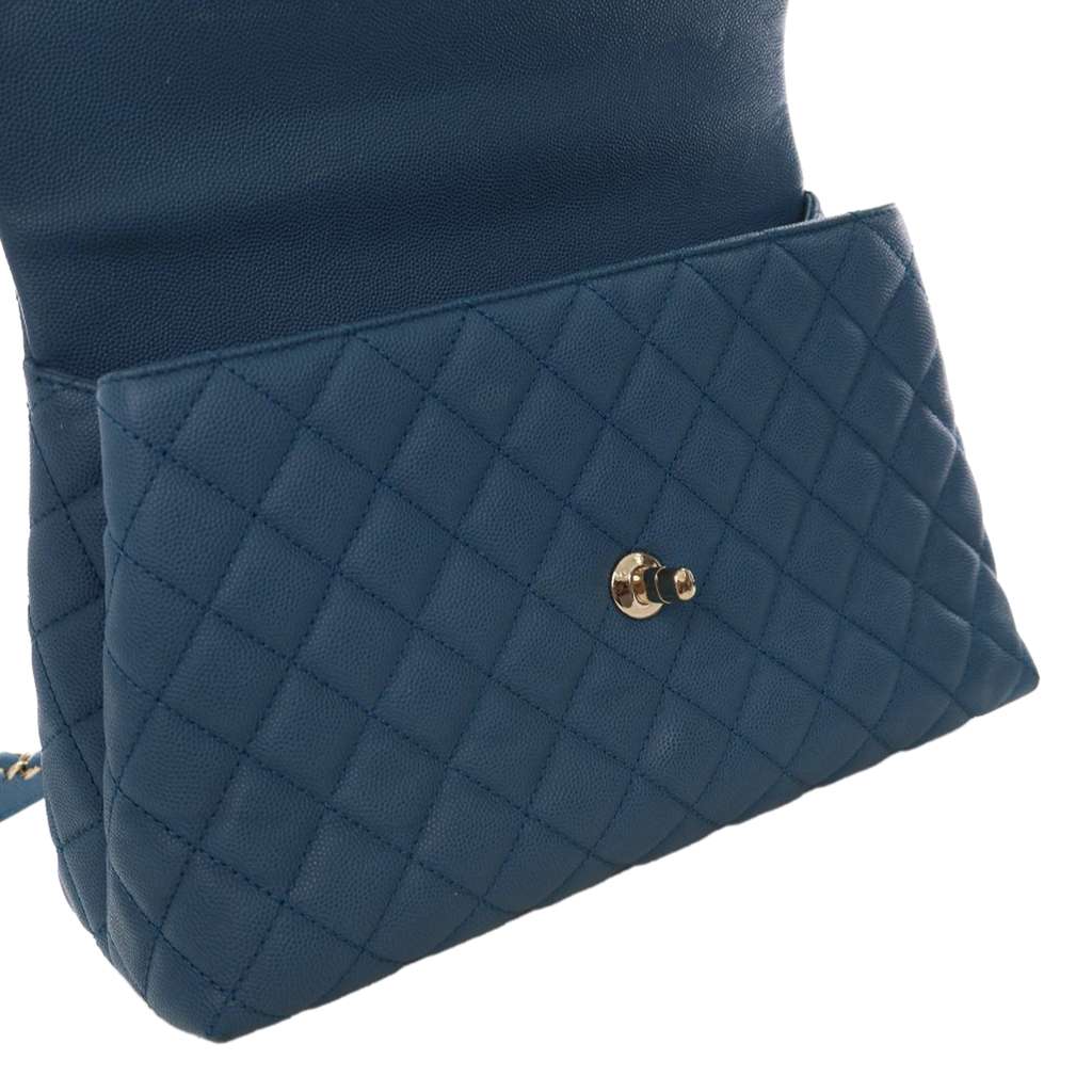Chanel Small Quilted Caviar Coco Top Handle Bag - Image 14
