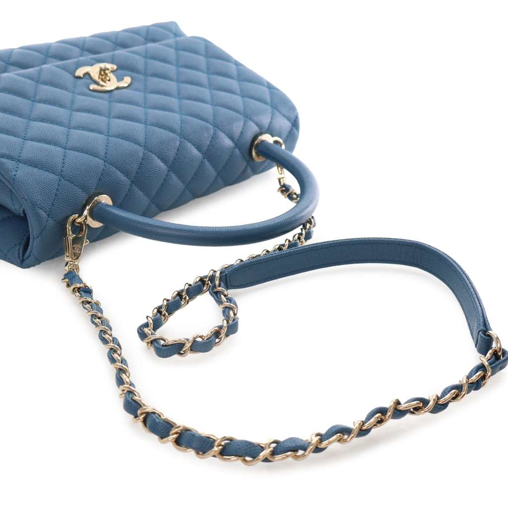Chanel Small Quilted Caviar Coco Top Handle Bag - Image 15