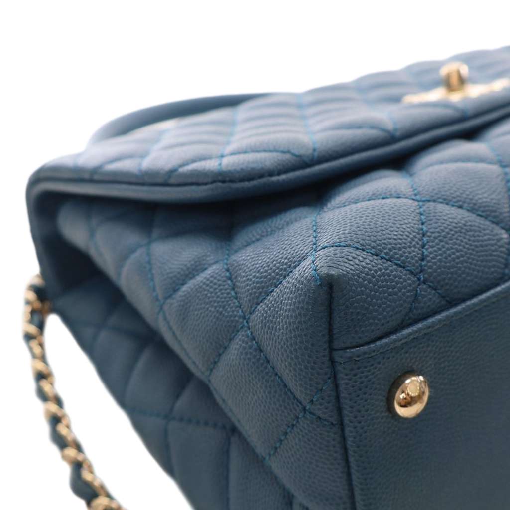 Chanel Small Quilted Caviar Coco Top Handle Bag - Image 10