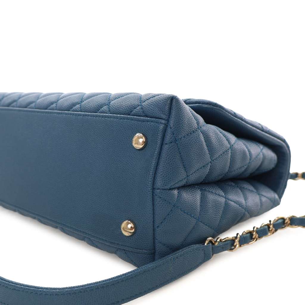 Chanel Small Quilted Caviar Coco Top Handle Bag - Image 11