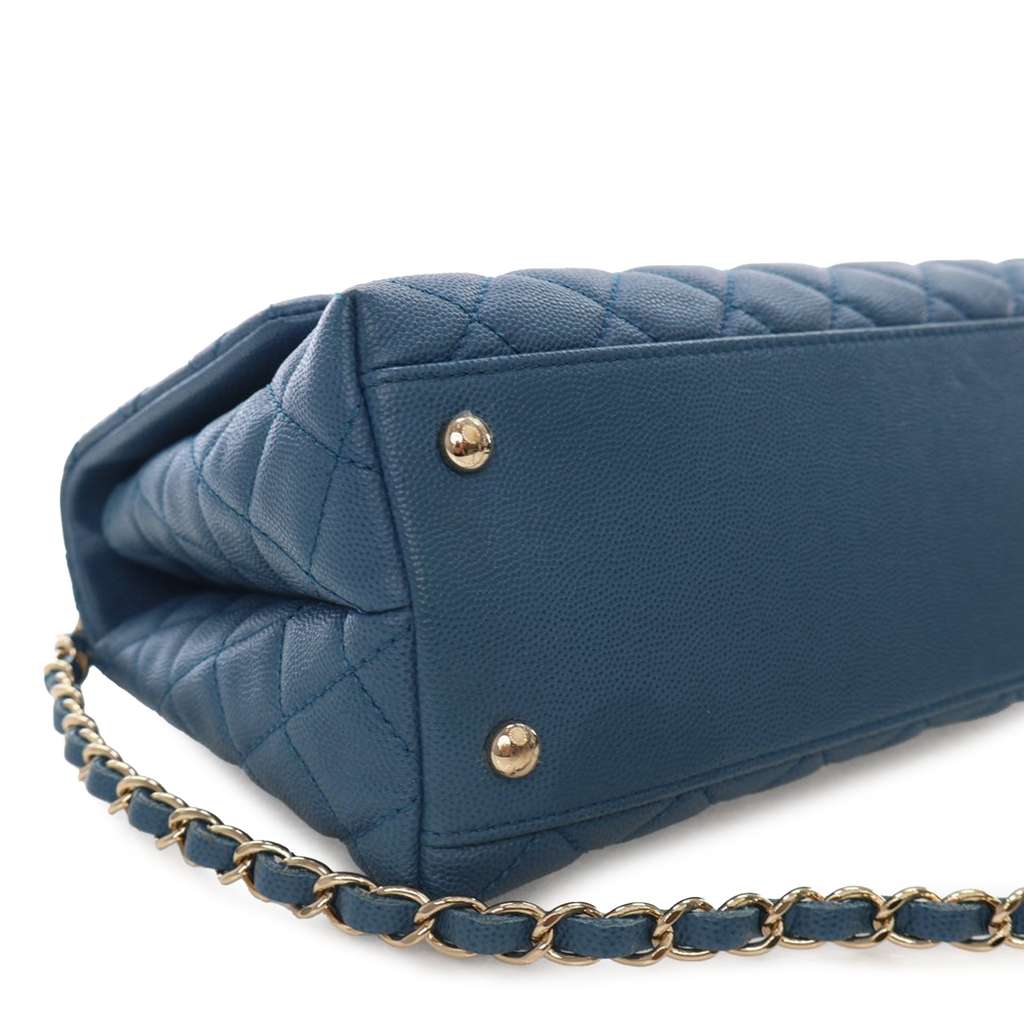 Chanel Small Quilted Caviar Coco Top Handle Bag - Image 12