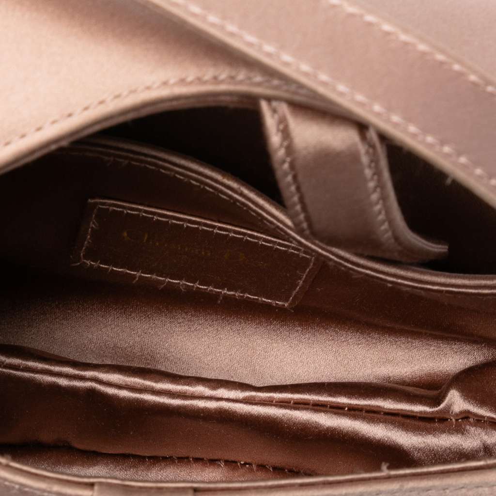 Dior Mini Satin Crystal Embellished Saddle Bag - 4