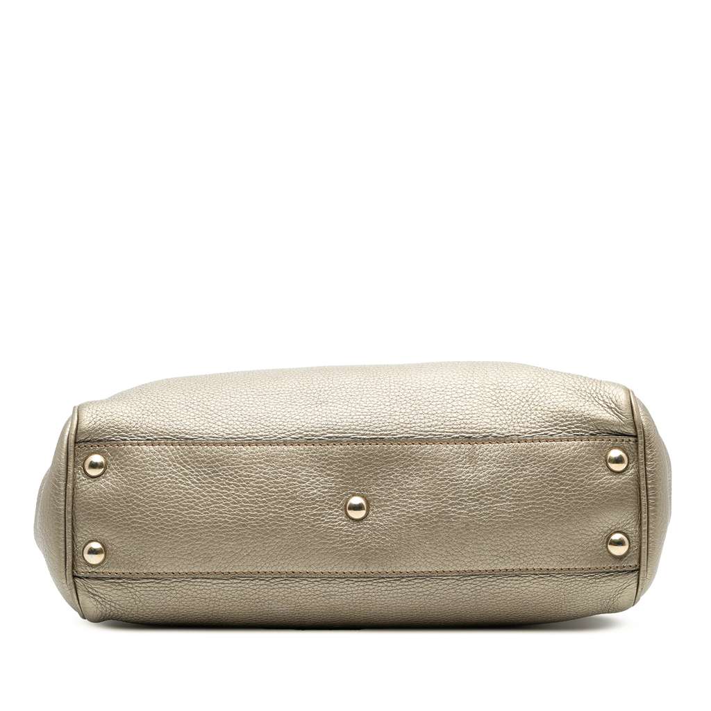 Gucci Small Calfskin Bamboo Shopper Satchel - Image 6